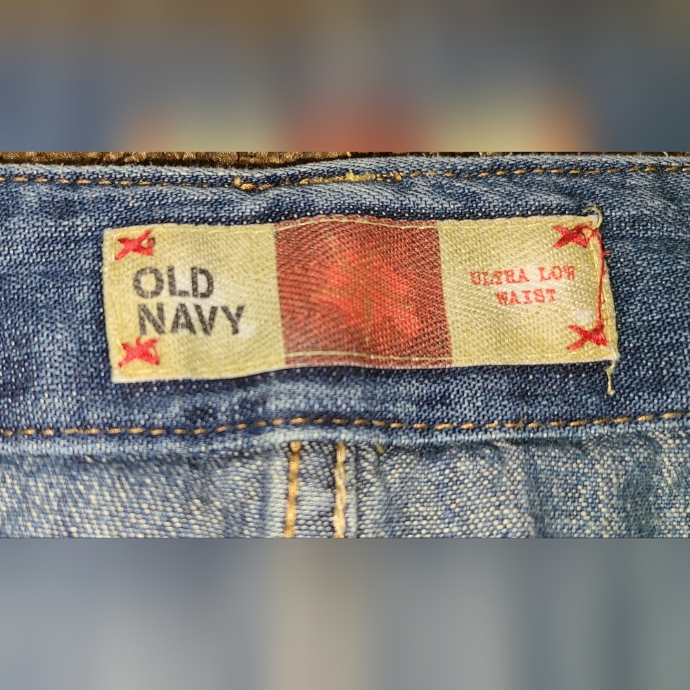 Vintage Ultra Low Rise Old Navy Denim Skirt - size 16 - Picture 3 of 6